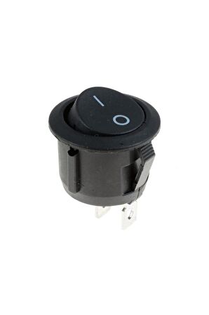 Yuvarlak 2 Pin Anahtar Rocker Switch Mini Buton Kcd1 Siyah 16mm
