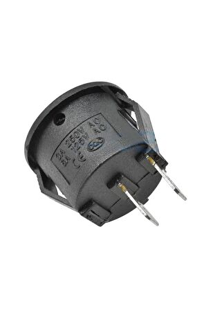 Yuvarlak 2 Pin Anahtar Rocker Switch Mini Buton Kcd1 Siyah 16mm