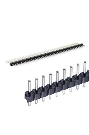 5 Adet 1x40 Pin Erkek Header Tek Sıra 2.54mm 180 Derece Kırılabilir