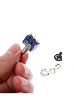 Mts-103 Mini Toggle Anahtar 3a 250v On / Off / On 3 Pin 3 Uyumlu Pozisyon Su Geçirmez Başlık