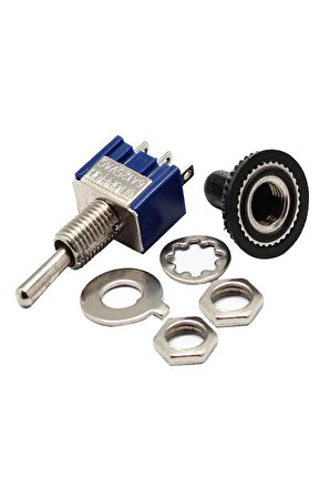 Mts-103 Mini Toggle Anahtar 3a 250v On / Off / On 3 Pin 3 Uyumlu Pozisyon Su Geçirmez Başlık