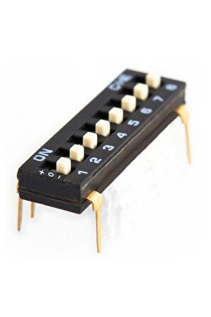 Tristate 8li Dip Switch 8 Pin Siyah Anahtar Açık Kapalı Seçim Adres Ayar + Off - Pull Up/down