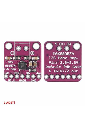 Max98357 I2s 5v 3w Ses Yükseltici Amfi Class D Dijital Ses Müzik
