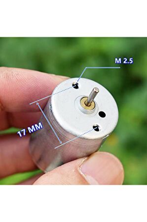 Rs370 Karbon Fırçalı Dc Motor Dual Çift Milli Dc 12v / 24v 13500 Rpm