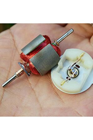 Rs370 Karbon Fırçalı Dc Motor Dual Çift Milli Dc 12v / 24v 13500 Rpm