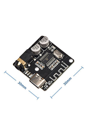Vhm-314 Type-c Bluetooth Kablosuz Ses Mp3 Modül Amfi Müzik Çalma Kartı Dc 5v Usb Lityum Pil