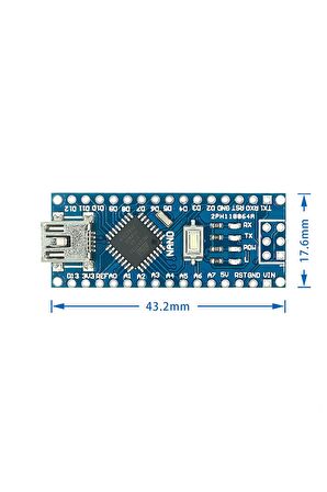 Arduino Nano 3.0 Atmega328 Ch340 Lehimsiz Mini Usb Kod Yazılım Geliştirme Eğitim Kartı