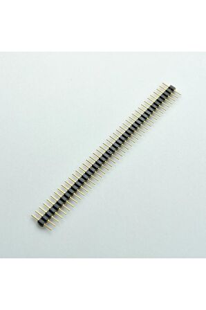 1x40 Pin Precision Erkek Header Tek Sıra 2.54mm 180 Derece Altın Kaplama