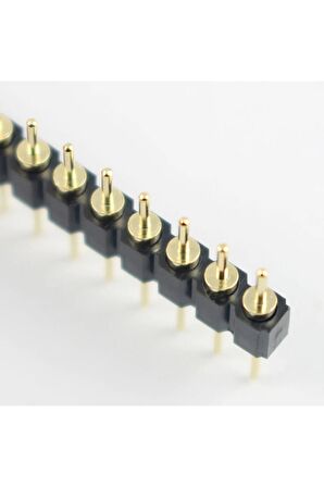 1x40 Pin Precision Erkek Header Tek Sıra 2.54mm 180 Derece Altın Kaplama