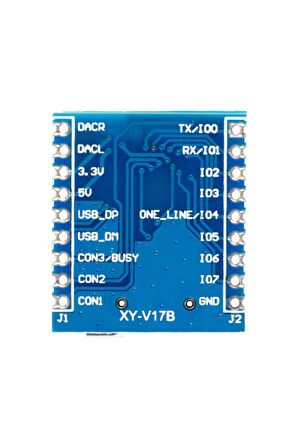 Xy-v17b Mp3 Wav Ses Çalma Modülü Micro Sd 32gb Hafıza Fat16 Fat32 24 Bit