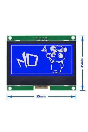 2.2 Inch I2c Iıc Gm12864 V2.0 Mavi Glcd Modül St7567s Dc 3.3v 5v 128x64 Pixel Grafik Lcd