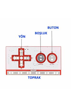 Arduino Atmega32u4 Geliştirme Kiti Buton Klavye Yön Algılayıcı Mini Usb Krokodil