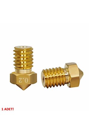 0.2mm X 1.75mm M6 Prinç Nozzle 3d Yazıcı Printer 1.75mm Filament Uyum Mk8 Cr-10 Cr-10s Ender 3