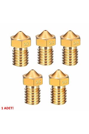 0.3mm X 1.75mm M6 Prinç Nozzle 3d Yazıcı Printer 1.75mm Filament Uyum Mk8 Cr-10 Cr-10s Ender 3