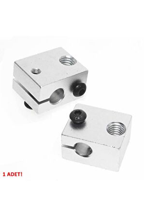 V6 3d Yazıcı Alüminyum Extruder Isıtıcı Blok 1.75 / 3.0mm Filament Uyumlu 6mm Isıtıcı Yuva