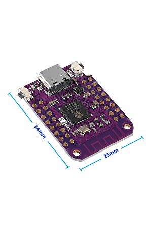 Esp32 S2 Mini Geliştirme Kartı Wifi Type-c 240mhz 4mb Flash 2mb Psram Micropython Wemos
