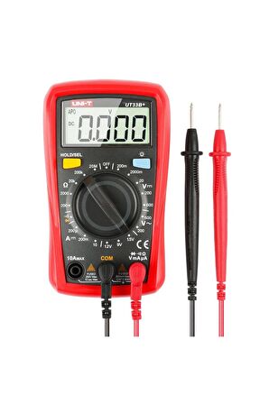 Unı-t Ut33b+ Dijital Multimetre Mini Cep El Tipi Voltmetre Ampermetre Ac Dc Voltaj Akım