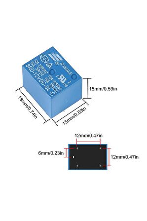Songle 250v 10a Srd-12vdc-sl-c 12v Dc Röle 5 Pin Pcb Montaj Tip 220v No Nc Güç Rölesi