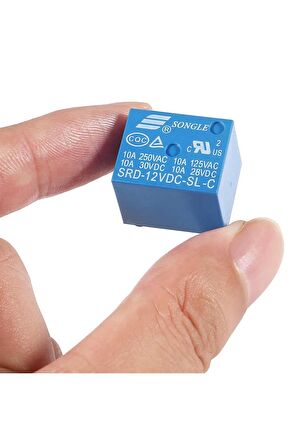 Songle 250v 10a Srd-12vdc-sl-c 12v Dc Röle 5 Pin Pcb Montaj Tip 220v No Nc Güç Rölesi