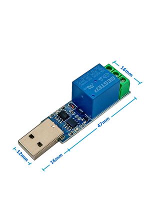 1 Kanal Usb Röle Kontrol Modülü LcusUyumlu1 Bilgisayardan Cihaz Açma Kapama Ch340 Com Seri Port