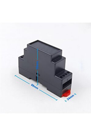 Ray Tip Siyah Plastik Kutu 24 X 59 X 88mm Elektronik Devre Proje Prototip Sigorta Röle Otomasyon