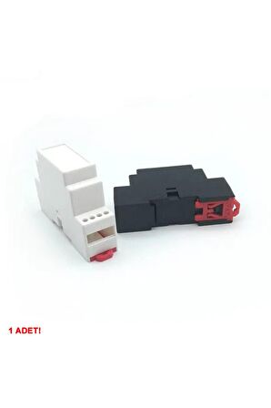 Ray Tip Siyah Plastik Kutu 24 X 59 X 88mm Elektronik Devre Proje Prototip Sigorta Röle Otomasyon