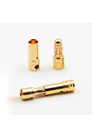 5 Çift 3.5mm Altın Kaplama Banana Dişi Erkek Soket 40a Pil Batarya Lion Bullet Plug