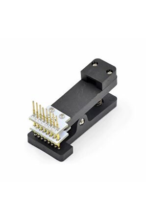 8 Pin Programlama Aparatı 2.54mm Pogo Pin Yaylı Mandal Klips Seri Üretim Entegre Hızlı Prog.