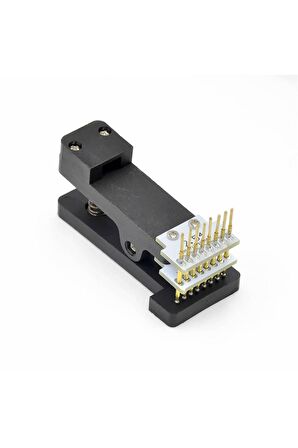 8 Pin Programlama Aparatı 2.54mm Pogo Pin Yaylı Mandal Klips Seri Üretim Entegre Hızlı Prog.