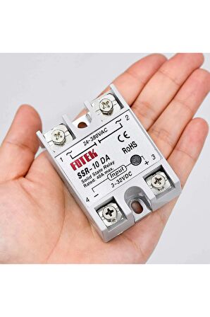 Ssr-10da Ssr Röle 10a Ac 24-380v Tek Fazlı Solid State Röle Elektronik Anahtar