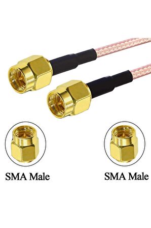 Rg316 10cm Sma Erkek Erkek Kablo Rf Uzatma Kablosu Altın Kaplama Soket Wi-fi Anten