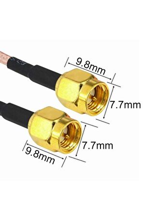 Rg316 10cm Sma Erkek Erkek Kablo Rf Uzatma Kablosu Altın Kaplama Soket Wi-fi Anten