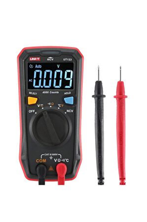 Unı-t Ut123 Dijital Multimetre Mini Cep Tipi Ncv Voltmetre Ampermetre