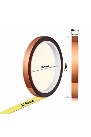 Kapton Bant 10mm X 30 Metre Yüksek Düşük Sıcaklık -73c 260c Termal Isıya Dayanıklı Güçlü Yalıtım