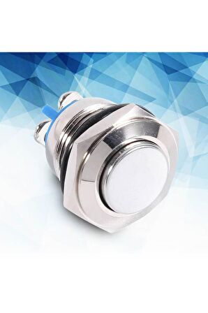 16mm Metal Panel Montaj Yüksek Kafa Push Buton No Dc 6a 12v Ac 3a 250v Ip67 Su Geçirmez Düğme