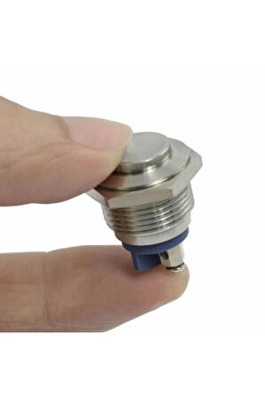 16mm Metal Panel Montaj Yüksek Kafa Push Buton No Dc 6a 12v Ac 3a 250v Ip67 Su Geçirmez Düğme