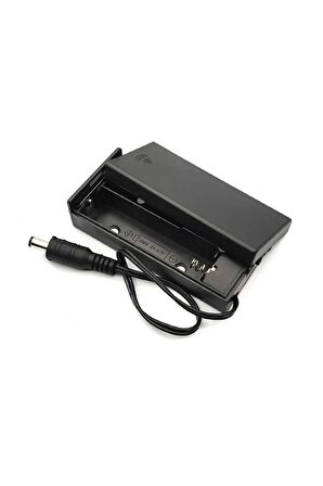 18650 2li Pil Kutusu Adaptör Soket On/off Anahtar Seri Lityum Lion Dc 7.4v Kapaklı Batarya Yuva