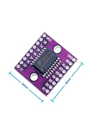 Uln2803a Npn 8 Adet Darlington Transistör Sürücü Entegre Modülü Bjt Bipolar Yüksek Voltaj Akım