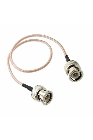 50cm Rg316 Bnc Erkek Erkek Kablo 50ohm Koaksiyel Uzatma Bağlantı Kablosu