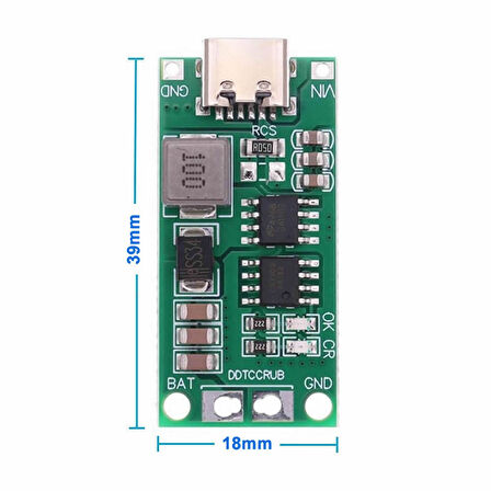 2S 1A TypeC Şarj Modül Çok Hücreli 18650 Lityum Pil Şarj Modül 8.4V 12.6V 16.8V Step-Up Boost CN330X