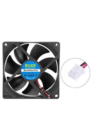 Dc 12v Fan 90x90mm 9025 3200rpm 9x9cm Sessiz 2 Pin Fırçasız Soğutma Kuluçka Ekran Kartı