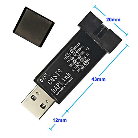 Daplink Arm Jtag Programlayıcı Metal Kutu Mini Cortex Swd Uart Emulator Simulator Debugger Hata
