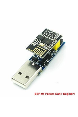 Esp-01 Ch340 Usb Bağlantı Adaptörü Reset Butonlu Esp01 Esp8266 Esp-01s Wifi Modül Ayar Firmware
