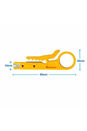 Kablo Soyma Aparatı Mini Tel Kesici Soyucu Sıyırma Zımba Aracı Düz Uçlu Pense Bıçak Kesici