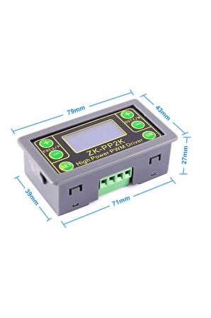 Panel Kutulu Zk-pp2k Kare Dalga Sinyal Jeneratörü Çift Modlu 1 Kanal 1hz-150khz Pwm Pulse Fre.