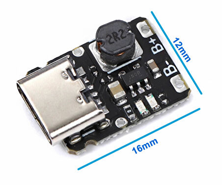 TP4057 Type C Pil Şarj Deşarj Modülü Mini Powerbank Devresi 3.7V Lityum Lion 18650 Batarya