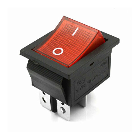 16A 250V On/Off Anahtar Latch 4 Pin Buton Yüksek Akım Kcd4 Led Işıklı Switch Panel Tip Montaj Kutu