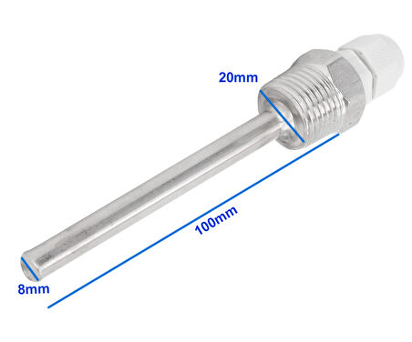 Metal Sensör Probu 100mm Çelik Kılıf Kutu Sıcaklık Isı Termo Tüp Boru D818b20 Ntc Lm35 PT100 Koruyu