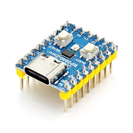 Raspberry Pi Zero RP2040 Dual Core 133Mhz 2Mb Modül Arm Cortex-M0+ 264Kb Type C Mini Bilgisayar
