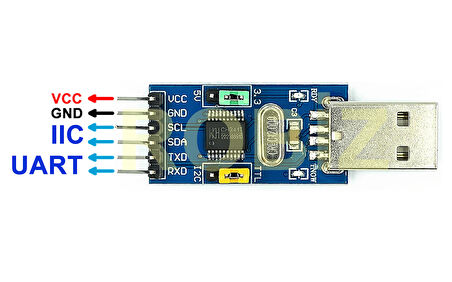 CH341T Usb to Ttl IIc Uart Çevirici Modül I2c Seri Port Haberleşme Adaptör Isp Arduino